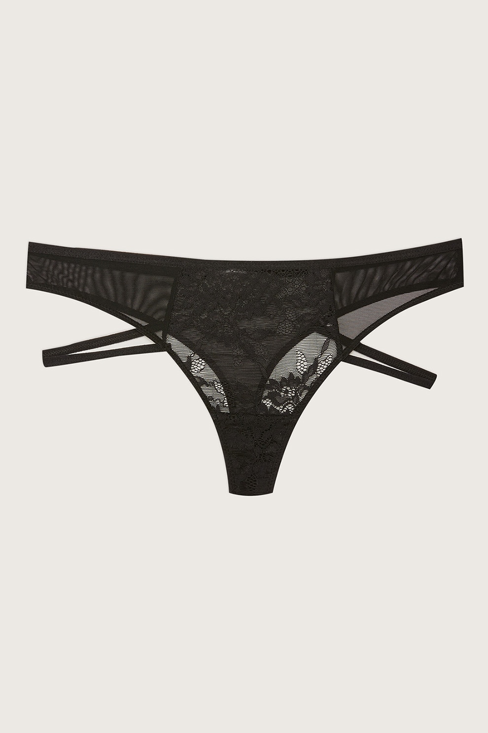 LC WAIKIKI, Chiloti tanga din dantela, Negru