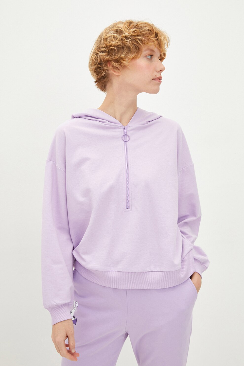LC WAIKIKI, Hanorac cu fenta cu fermoar, Lila