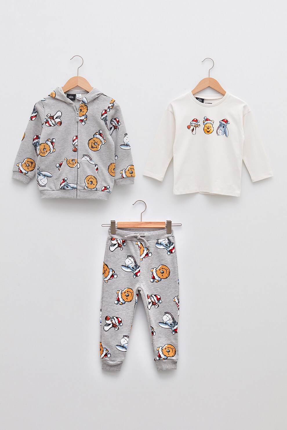 LC WAIKIKI, Set de imbracaminte - 3 piese, Gri/Albastru/Rosu