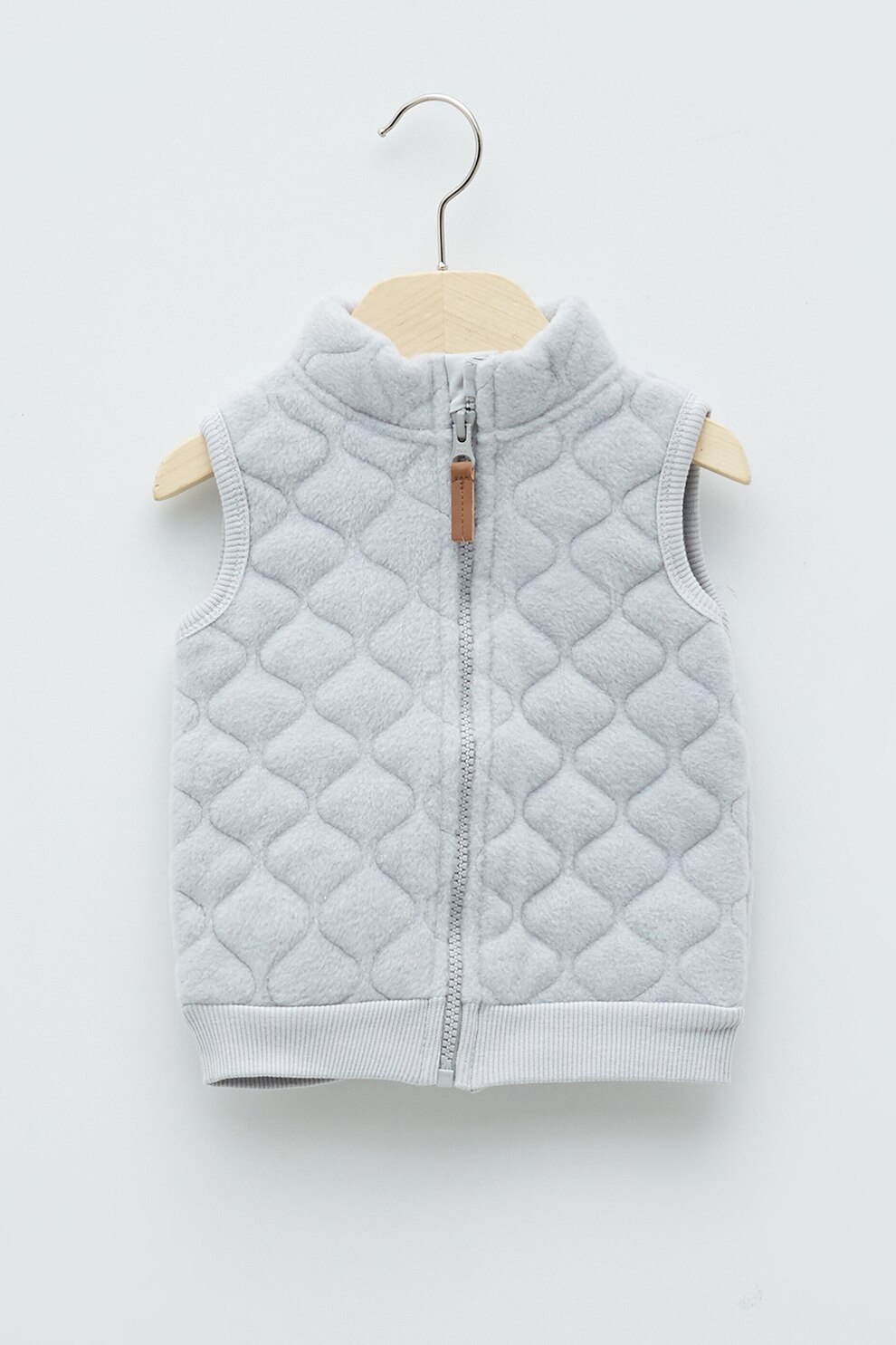 LC WAIKIKI, Vesta matlasata cu fermoar, Gri deschis