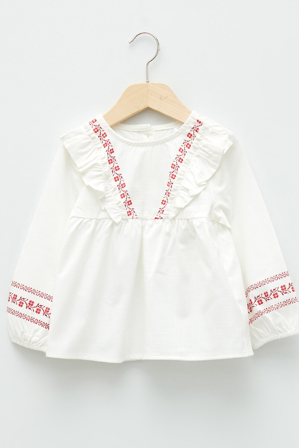 LC WAIKIKI, Bluza cu detalii florale, Alb