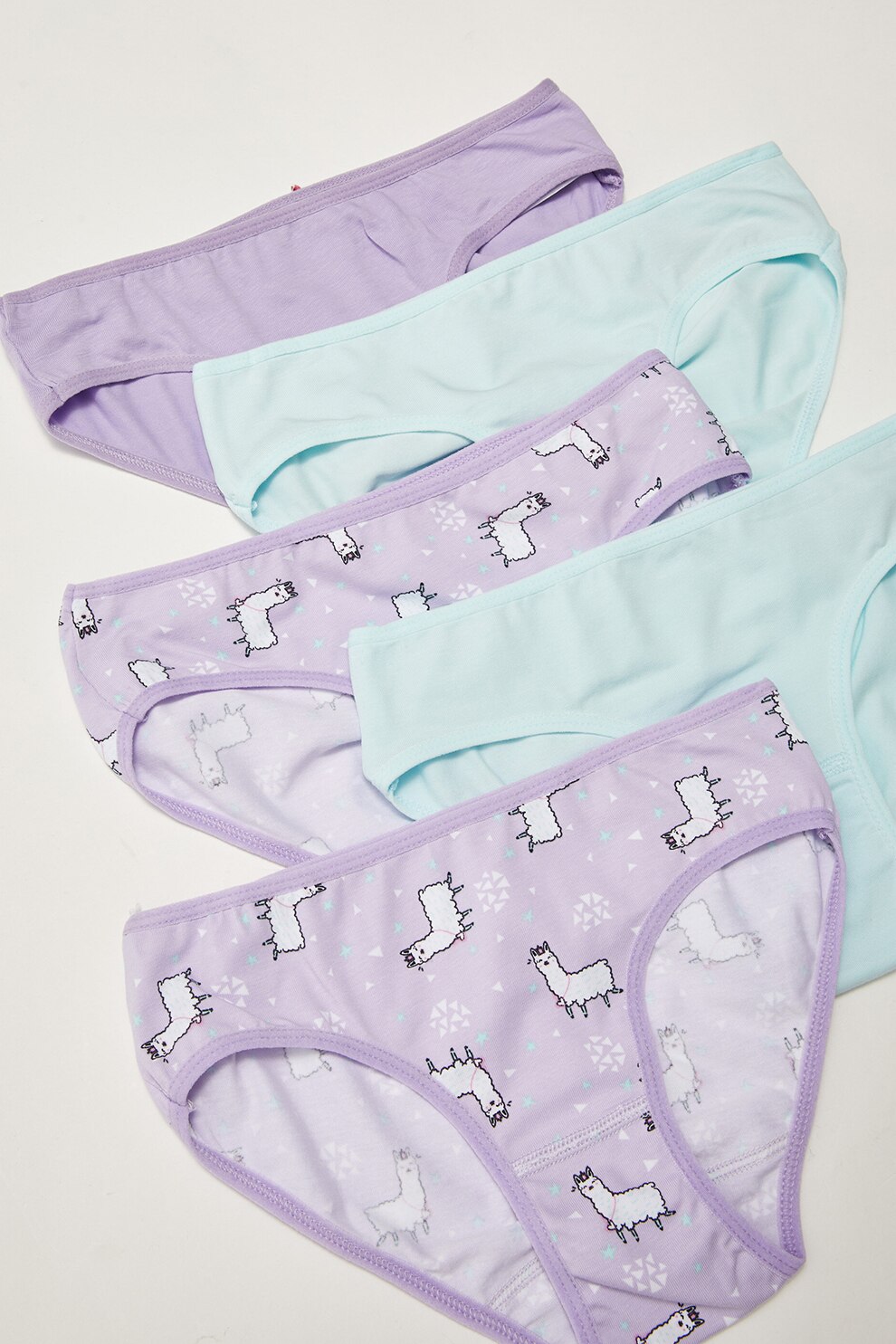 LC WAIKIKI, Set de chiloti din amestec de bumbac - 5 perechi, Lila/Albastru aqua