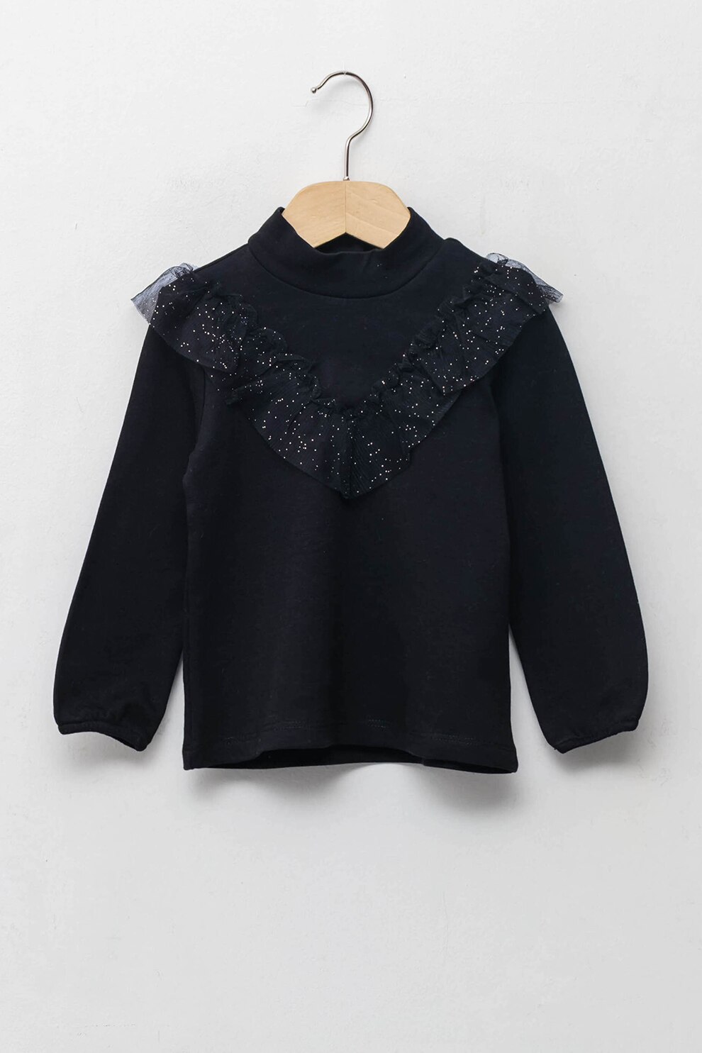 LC WAIKIKI, Bluza cu volane, Negru