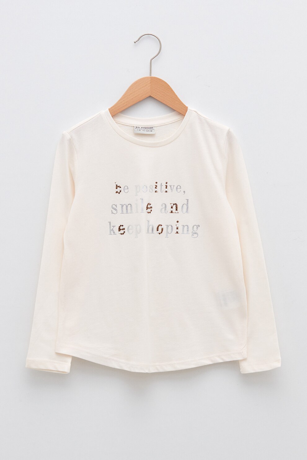 LC WAIKIKI, Bluza cu text, Alb