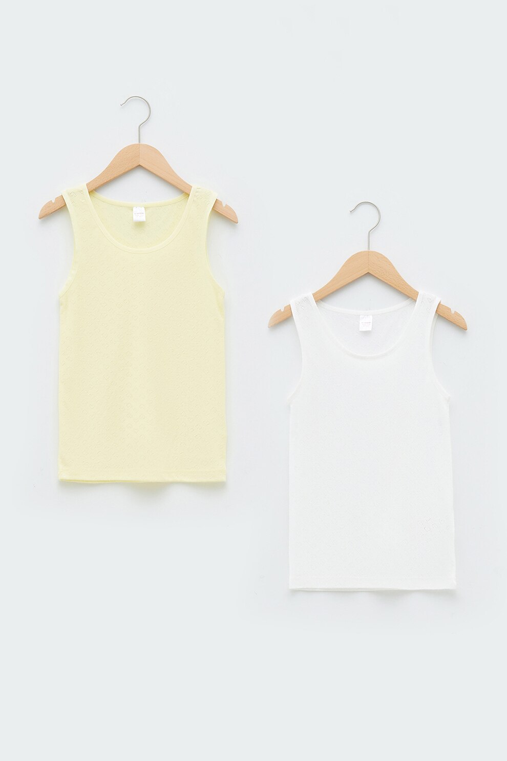 LC WAIKIKI, Set de topuri, 2 piese, Galben pal/Alb