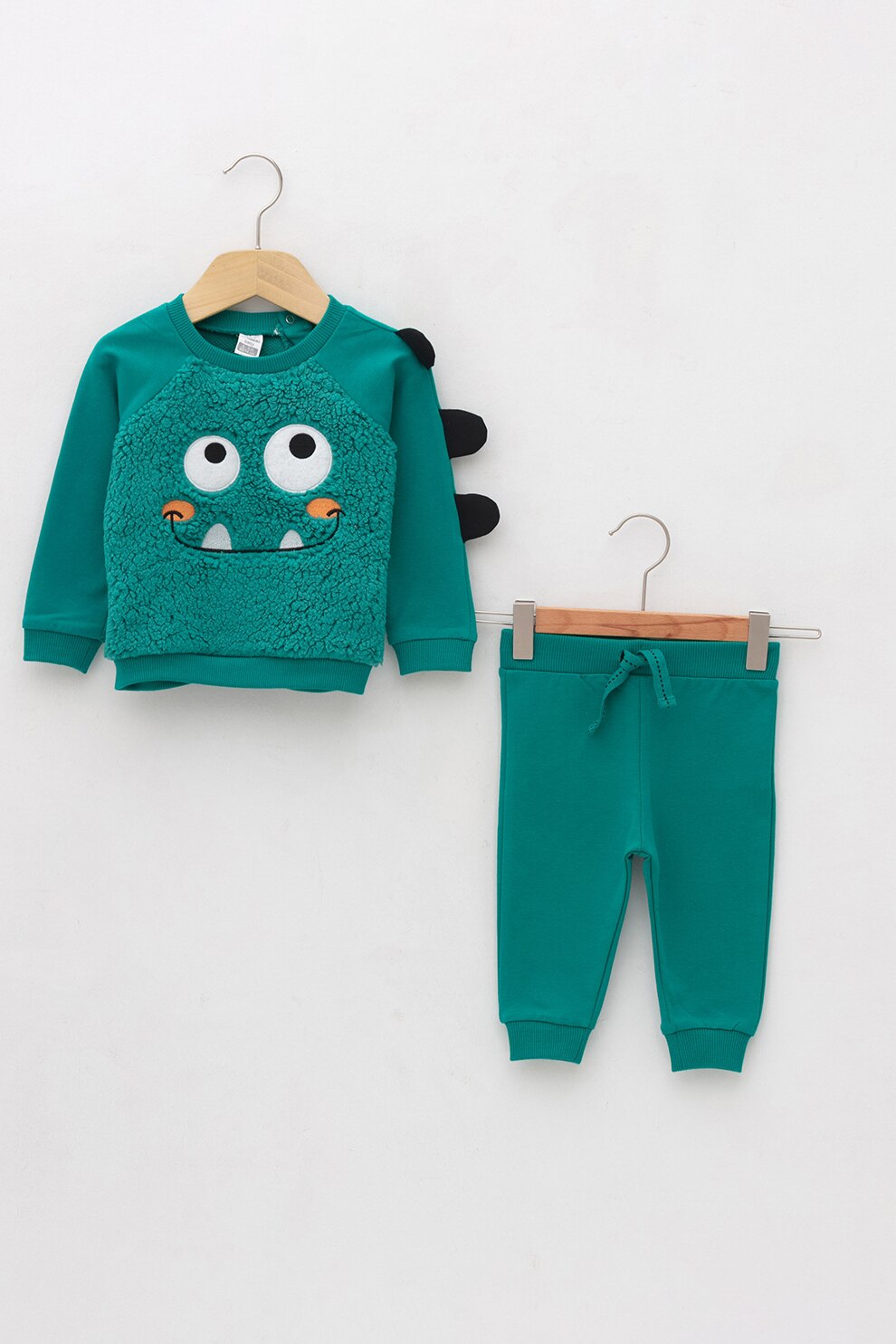 LC WAIKIKI, Trening din amestec de bumbac cu design dinozaur, Verde englez