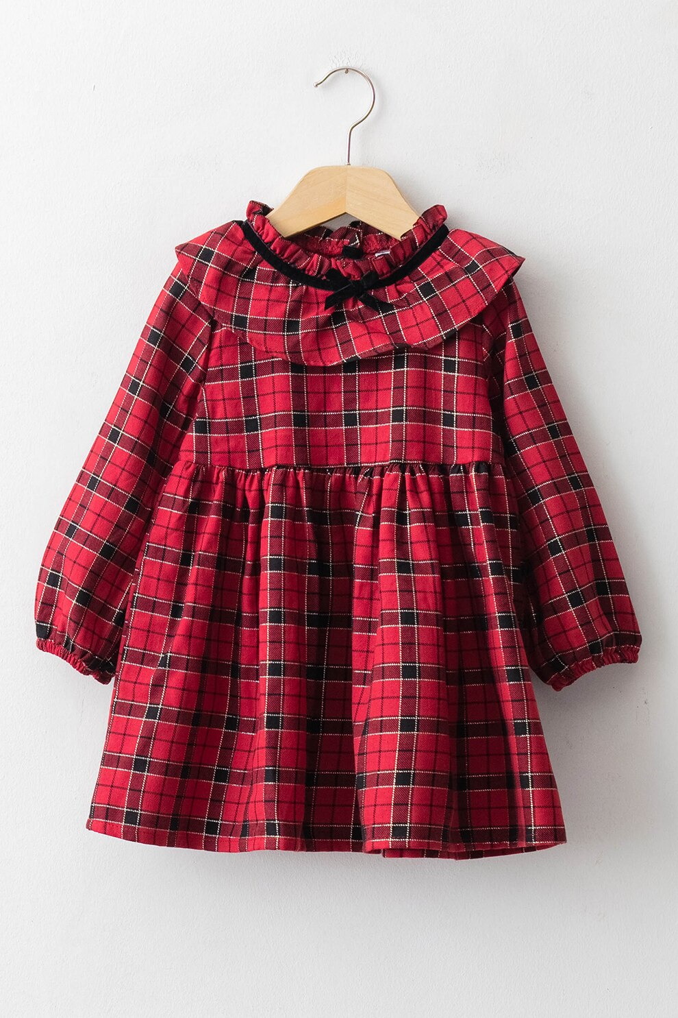 LC WAIKIKI, Rochie scurta evazata cu model in carouri, Rosu