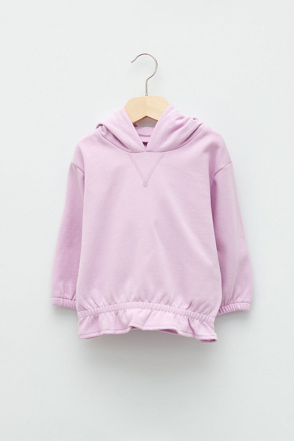 LC WAIKIKI, Hanorac regular fit cu terminatie cu volane, Lila