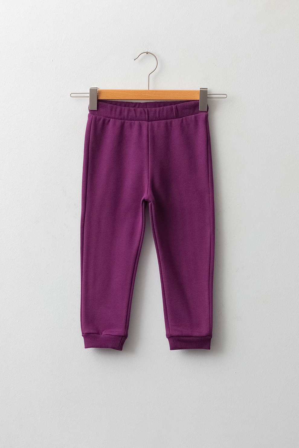 LC WAIKIKI, Pantaloni sport din amestec de bumbac cu terminatii striate, Ametist