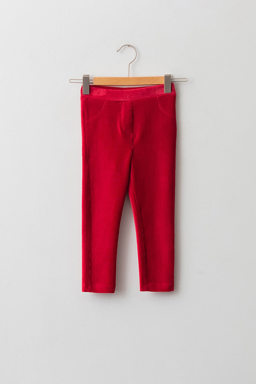 LC WAIKIKI, Colanti de catifea cu talie medie, Rosu vermilion