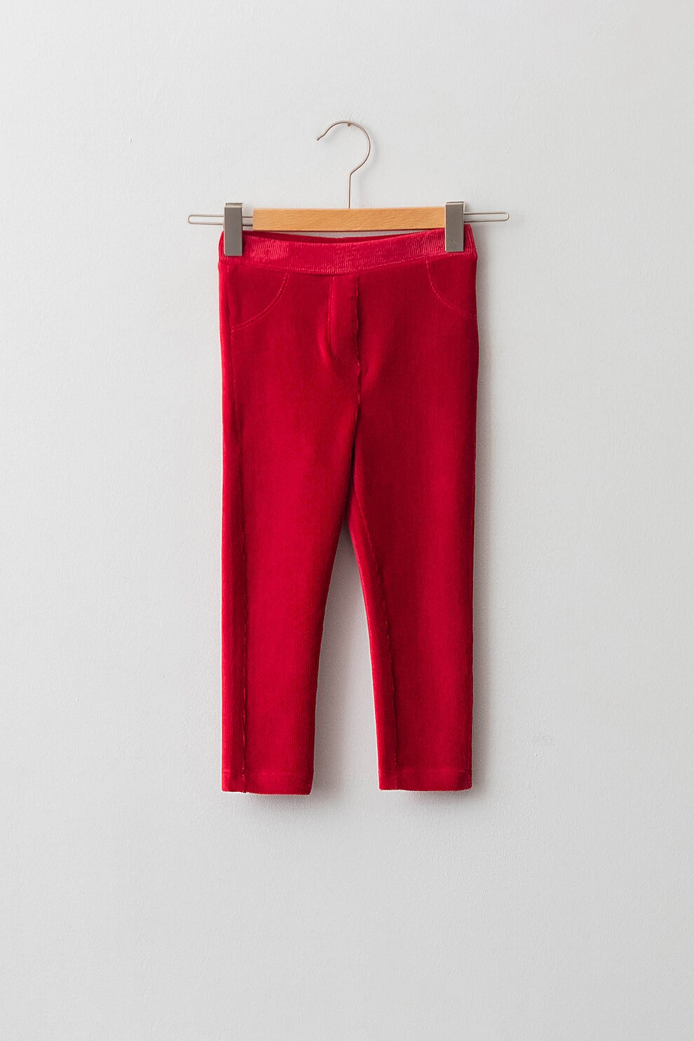 LC WAIKIKI, Colanti de catifea cu talie medie, Rosu vermilion