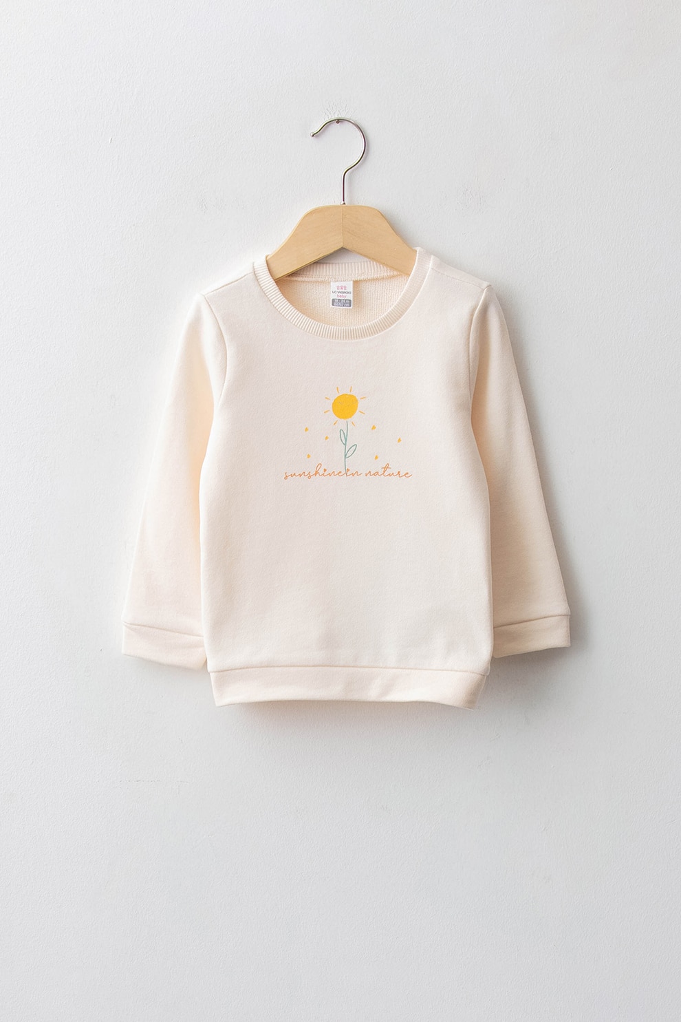 LC WAIKIKI, Bluza sport cu imprimeu grafic si text, Piersica