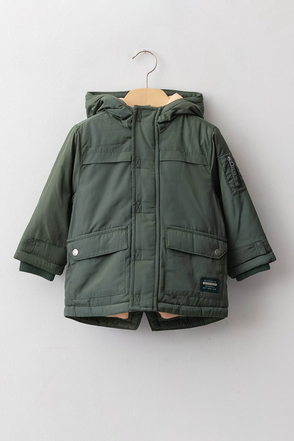 LC WAIKIKI, Geaca parka cu buzunare multiple, Verde englez