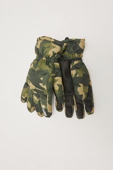 LC WAIKIKI, Manusi cu model camuflaj, Verde militar/Verde maslina/Verde feriga LC WAIKIKI, Manusi cu model camuflaj, Verde militar/Verde maslina/Verde feriga