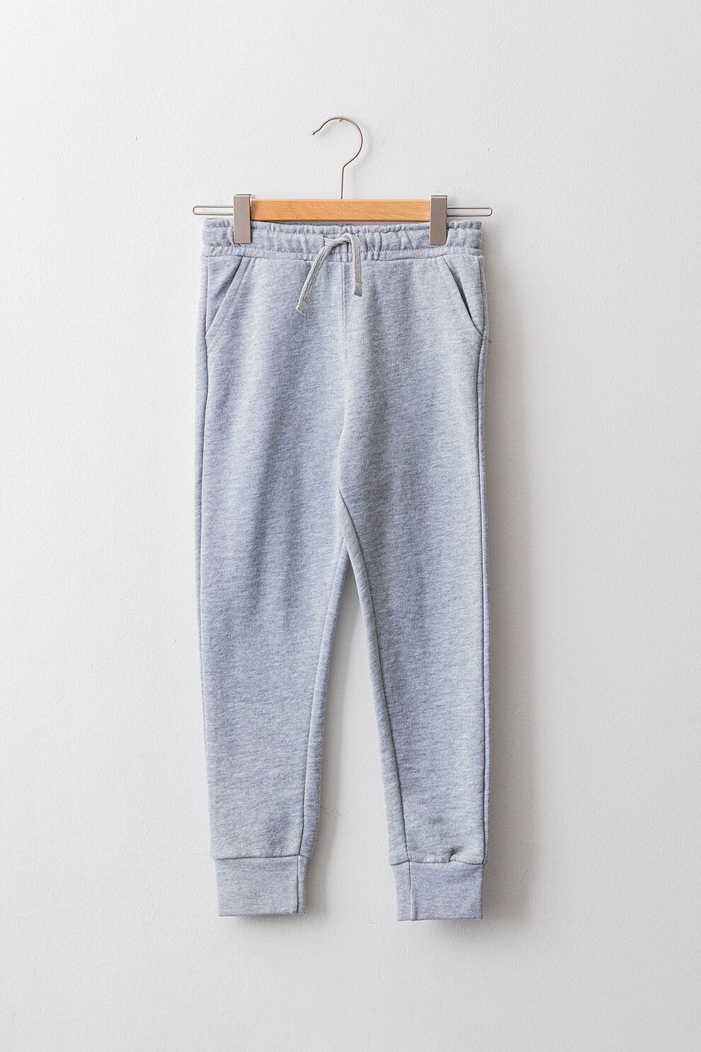 LC WAIKIKI, Pantaloni jogger cu snur in talie, Gri deschis