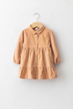 LC WAIKIKI, Rochie de bumbac cu nasturi, Oranj persan LC WAIKIKI, Rochie de bumbac cu nasturi, Oranj persan