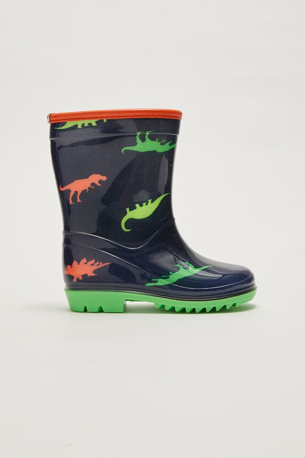 LC WAIKIKI, Cizme de ploaie cu model grafic, Albastru inchis/Verde lime