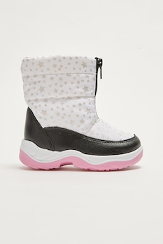 LC WAIKIKI, Ghete cu stele stralucitoare, Alb/Negru/Roz pastel LC WAIKIKI, Ghete cu stele stralucitoare, Alb/Negru/Roz pastel