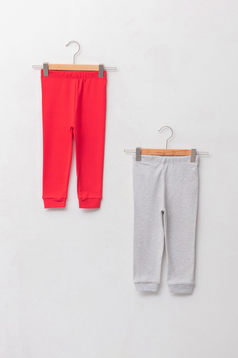 LC WAIKIKI, Set de pantaloni sport uni - 2 piese, Corai/Gri deschis