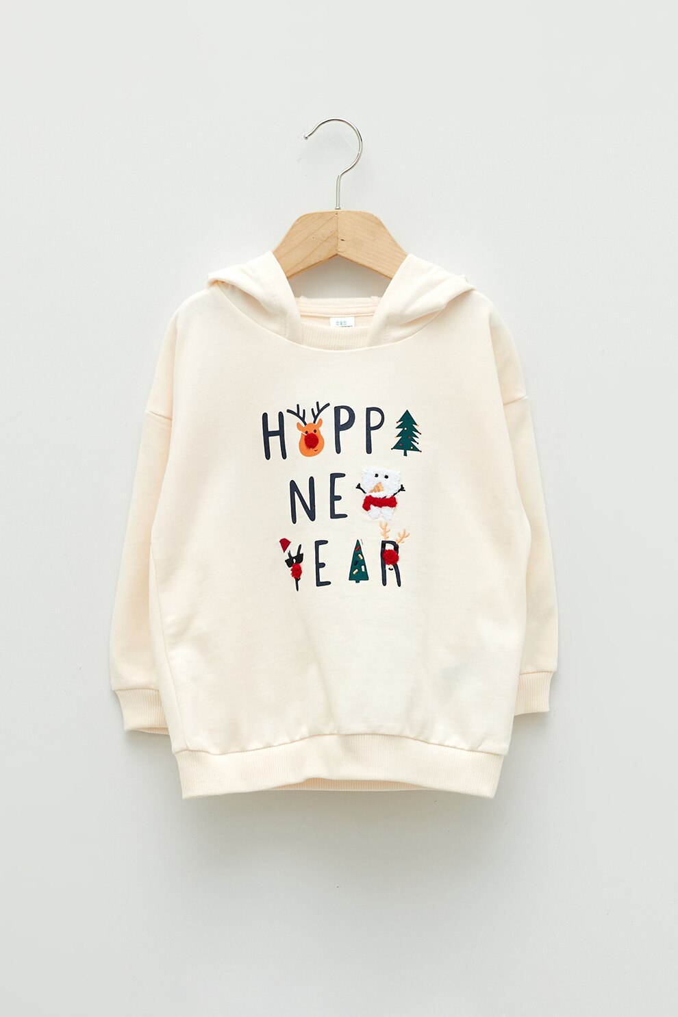 LC WAIKIKI, Hanorac cu motive de Craciun, Alb prafuit