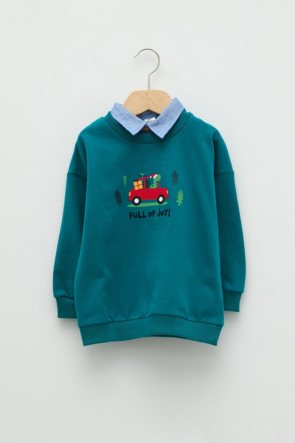 LC WAIKIKI, Bluza sport cu aspect 2 in 1, Verde persan