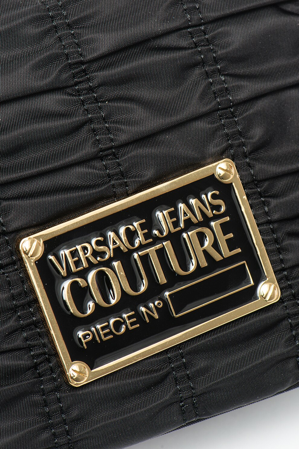 Versace Jeans Couture, Geanta crossbody cu bareta din lant, Negru - eMAG.ro
