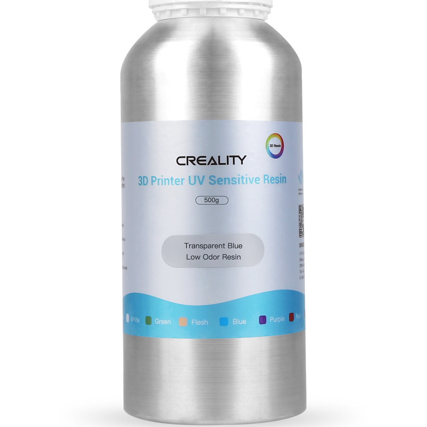 CREALITY 3D LOW ODOR RESIN 500G TRANSPARENT BLUE eMAG.bg