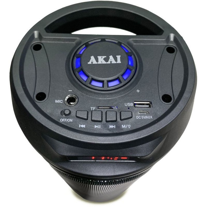 AKAI ABTS-530 2 x 5 W, Bluetooth, FM, USB, Micro SD fekete hordozható hangszóró