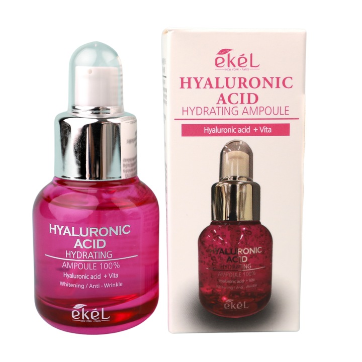 Serum de fata antirid, hidratant, cu acid hialuronic & vitamine, Ekel (30ML)