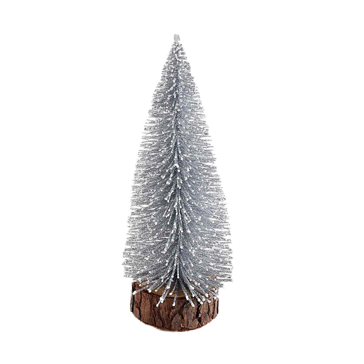 Decoratiune Christmas Tree cu baza de lemn, 18 x 7 cm
