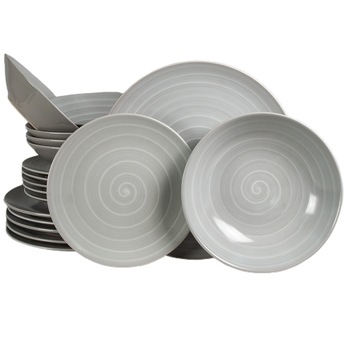 Set Complet Serviciu De Masa, Silver, 18 piese, Cesiro, Gri Argintiu Set Complet Serviciu De Masa, Silver, 18 piese, Cesiro, Gri Argintiu