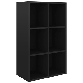 Biblioteca/Servanta, negru extralucios, 66 x 30 x 97,8 cm, PAL 800349 Biblioteca/Servanta, negru extralucios, 66 x 30 x 97,8 cm, PAL 800349