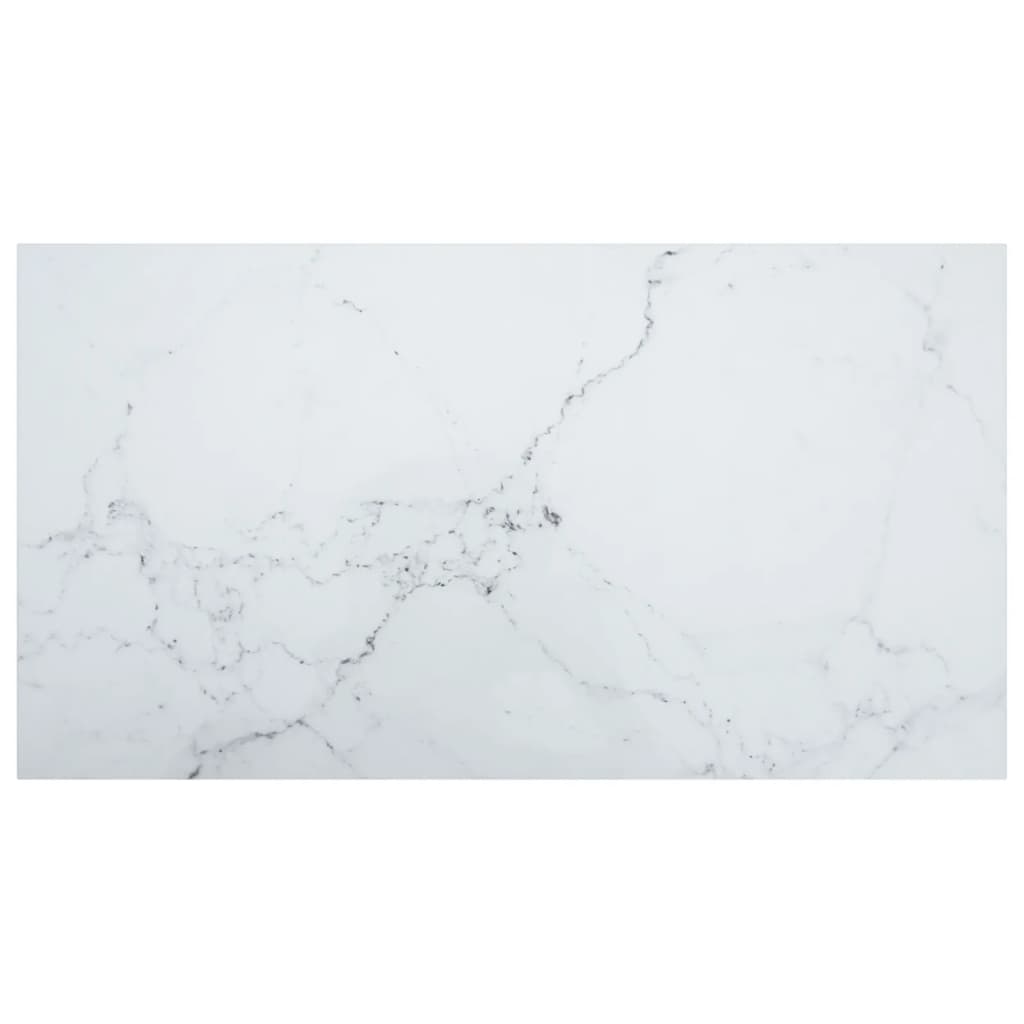 Blat masa alb 120x65cm 8mm sticla securizata, design de marmura 322260