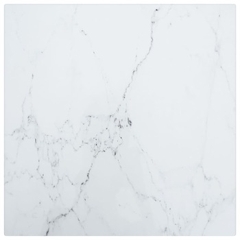 Blat masa alb 30x30 cm 6 mm sticla securizata design marmura 322252 Blat masa alb 30x30 cm 6 mm sticla securizata design marmura 322252