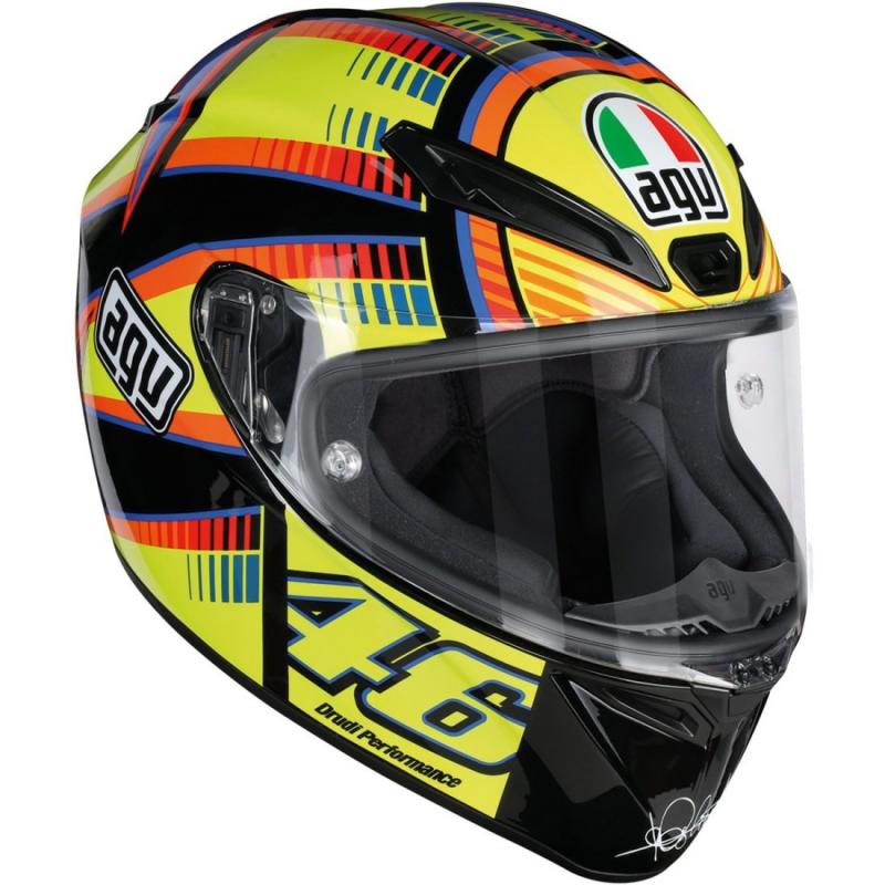 Casca AGV veloce s rossi soleluna, Multicolor, L