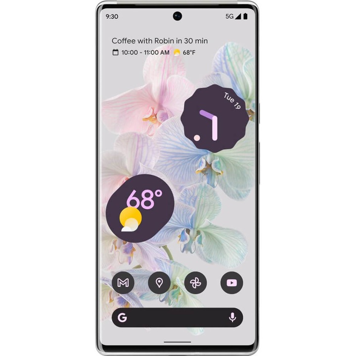 Мобилен телефон Google Pixel 6 Pro, 128 GB, 12 GB RAM, 5G, облачно бяло