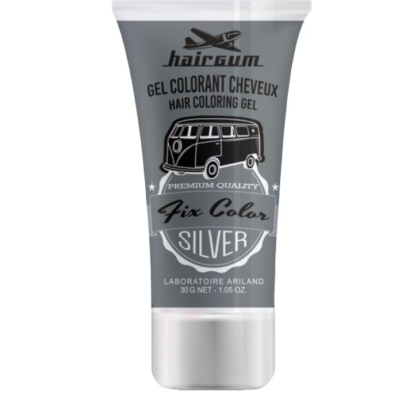 Gel colorant argintiu, Hairgum Fix Color Silver, 30 ml