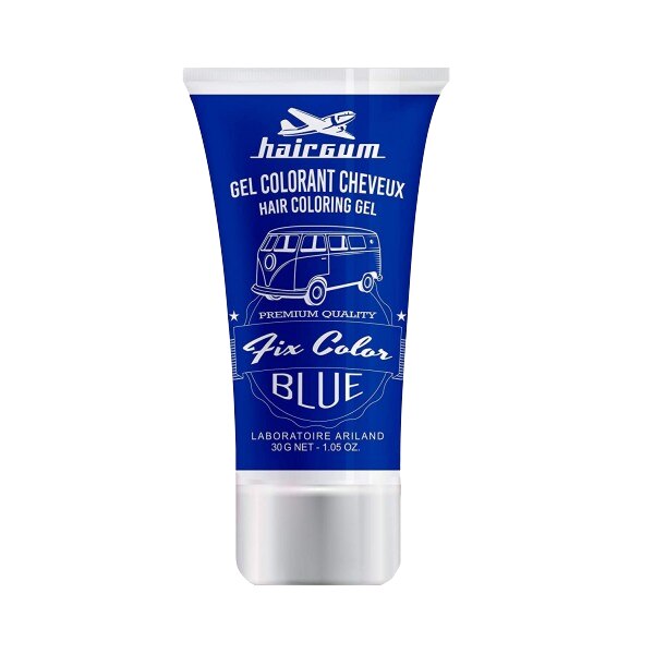 Gel colorant albastru, Hairgum Fix Color Blue, 30 ml