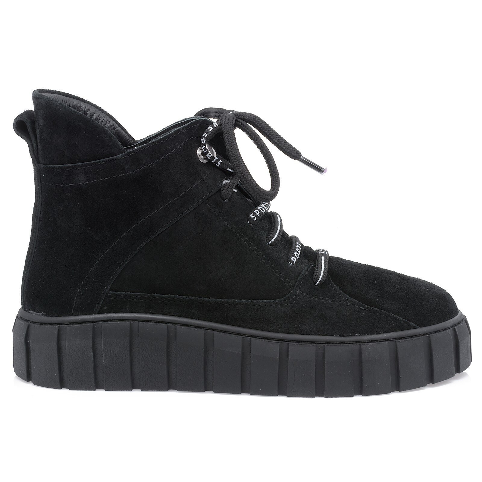 Ghete dama, Caspian, Cas-30-40, casual, piele intoarsa, negru, 37