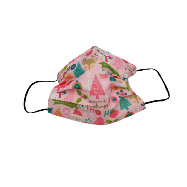 Set 10 masti roz cu modele pentru Craciun, fashion, calitate premium, de unica folosinta