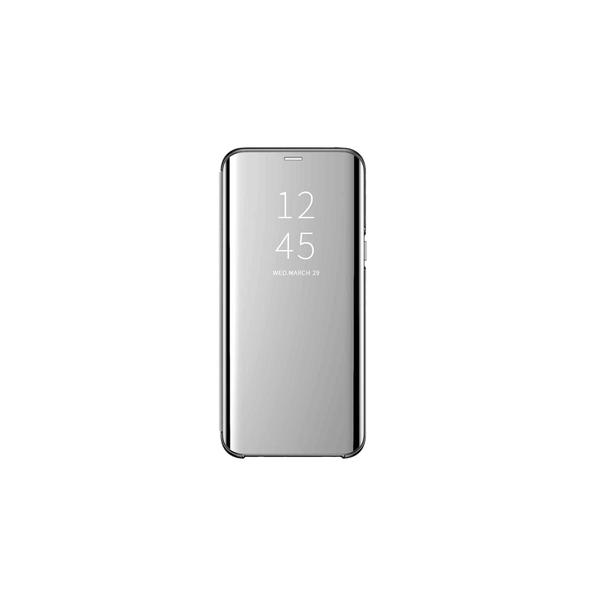 Husa de protectie Clear View pentru Samsung Galaxy S20 FE si S20 FE 5G, silver flip cover