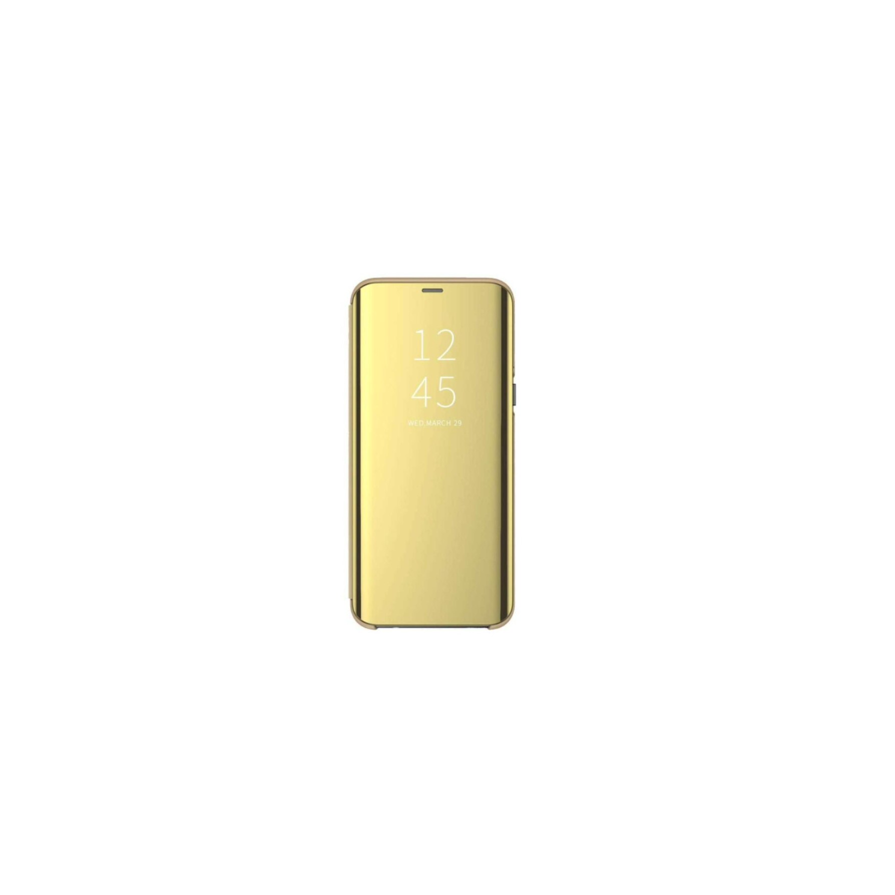 Husa de protectie Clear View pentru Samsung Galaxy S20 FE si S20 FE 5G, gold, flip cover