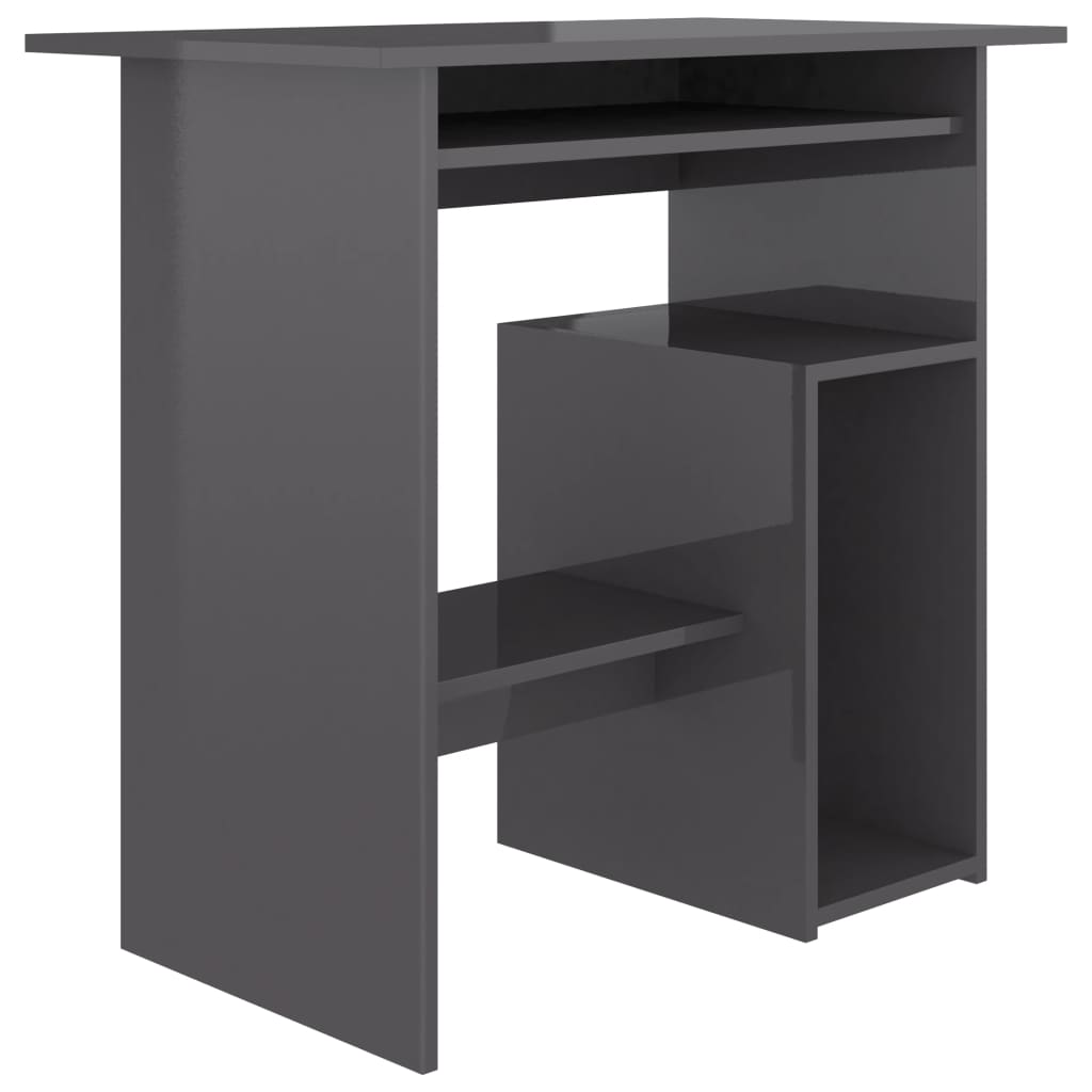 Birou, gri extralucios, 80 x 45 x 74 cm, PAL 801372