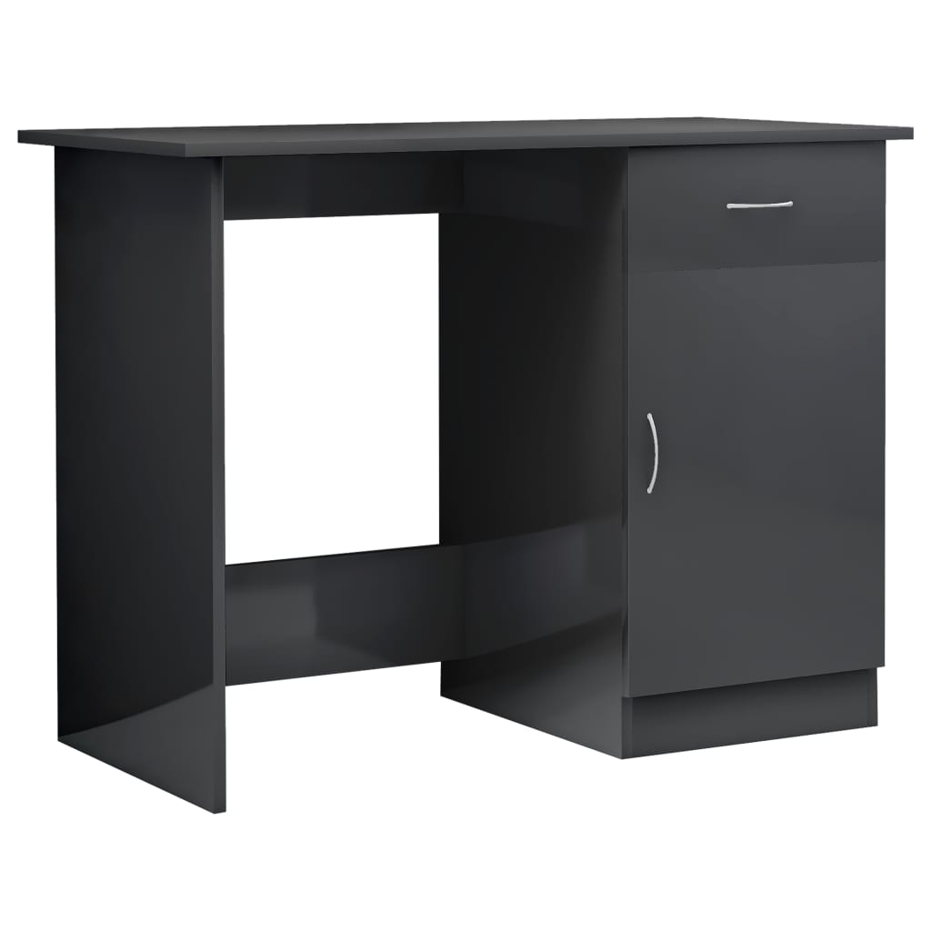 Birou, gri extralucios, 100 x 50 x 76 cm, PAL 801088