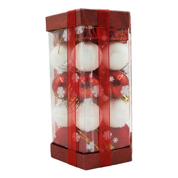 Set 35 Globuri de Craciun Zenino® - Globuri Diverse Forme, Decoratiuni Brad, Rosu/Alb Set 35 Globuri de Craciun Zenino® - Globuri Diverse Forme, Decoratiuni Brad, Rosu/Alb