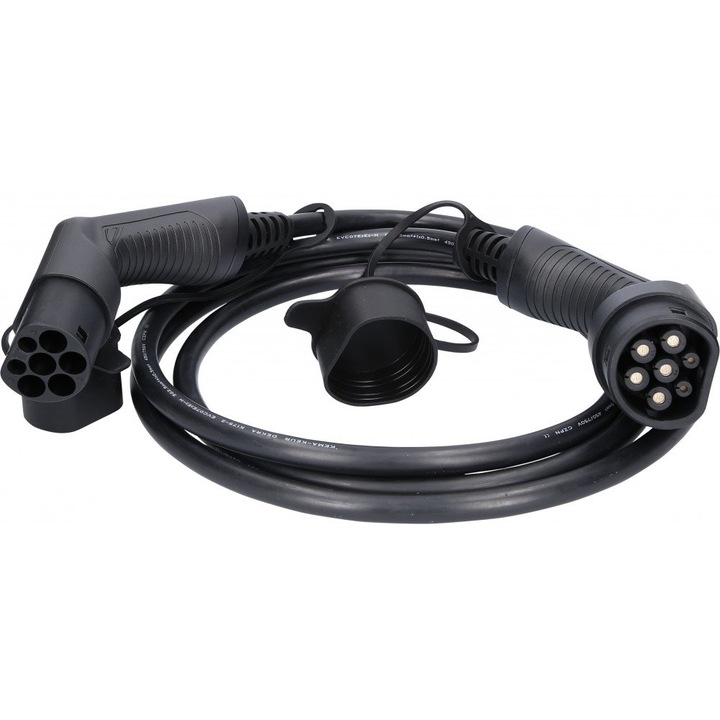 Cablu Electric Incarcare Auto Efuturo, Type 2 to Type 2, 11kW, 16A, 400V, 5m