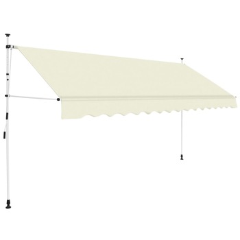 Copertina retractabila manual, crem, 400 cm 143698 Copertina retractabila manual, crem, 400 cm 143698