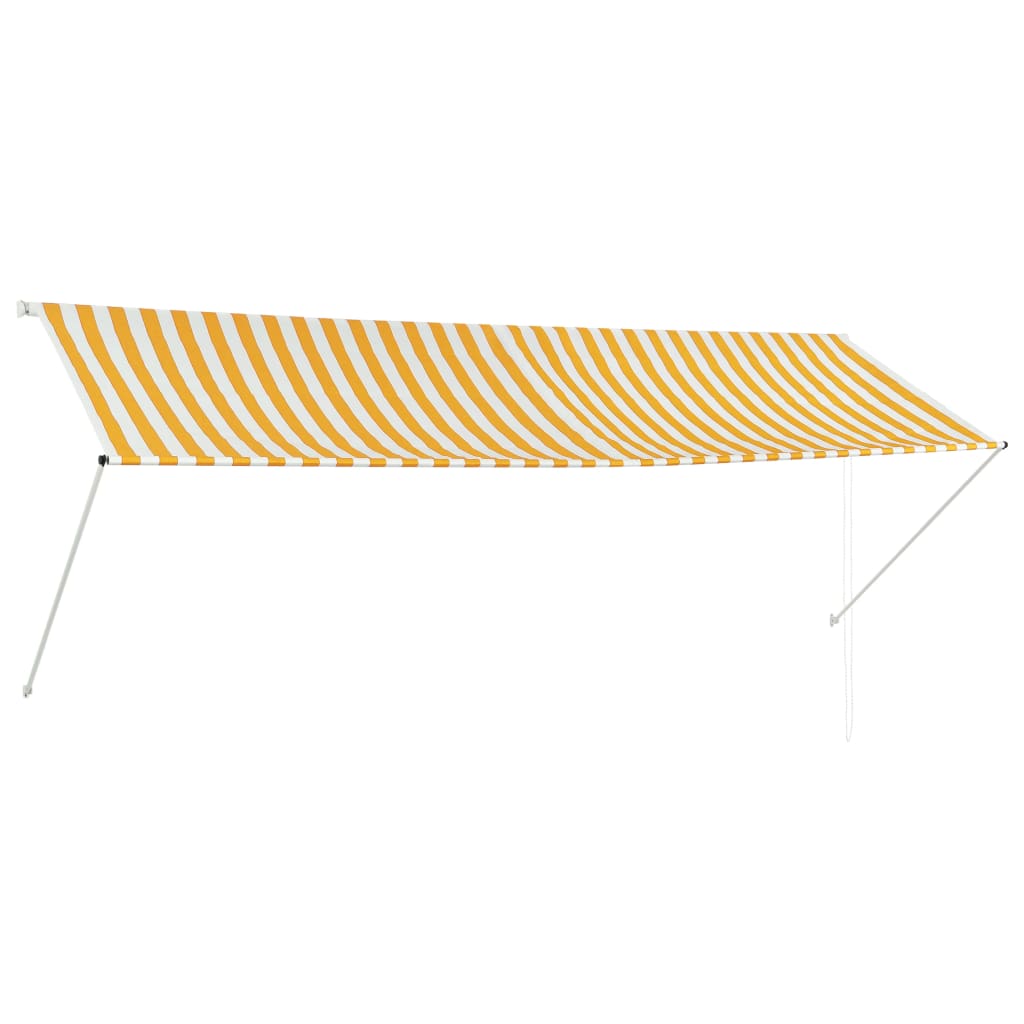 Copertina retractabila, galben si alb, 350 x 150 cm 143756
