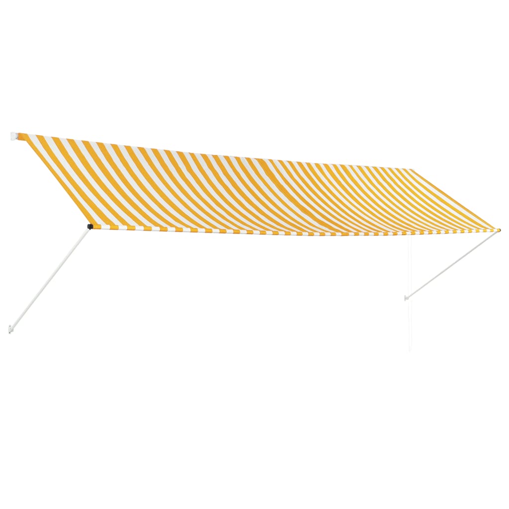 Copertina retractabila, galben si alb, 400 x 150 cm 143757