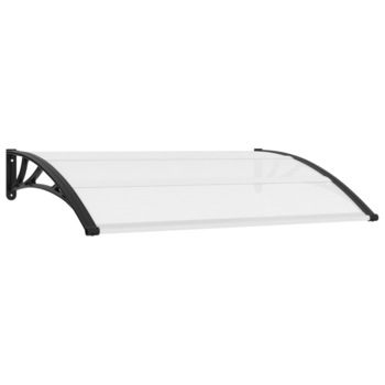 Copertina de usa, negru si transparent, 150 x 80 cm, PC 144814 Copertina de usa, negru si transparent, 150 x 80 cm, PC 144814